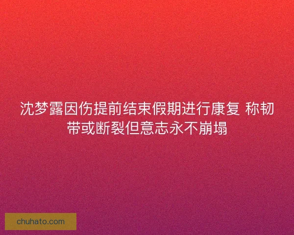 沈梦露因伤提前结束假期进行康复 称韧带或断裂但意志永不崩塌